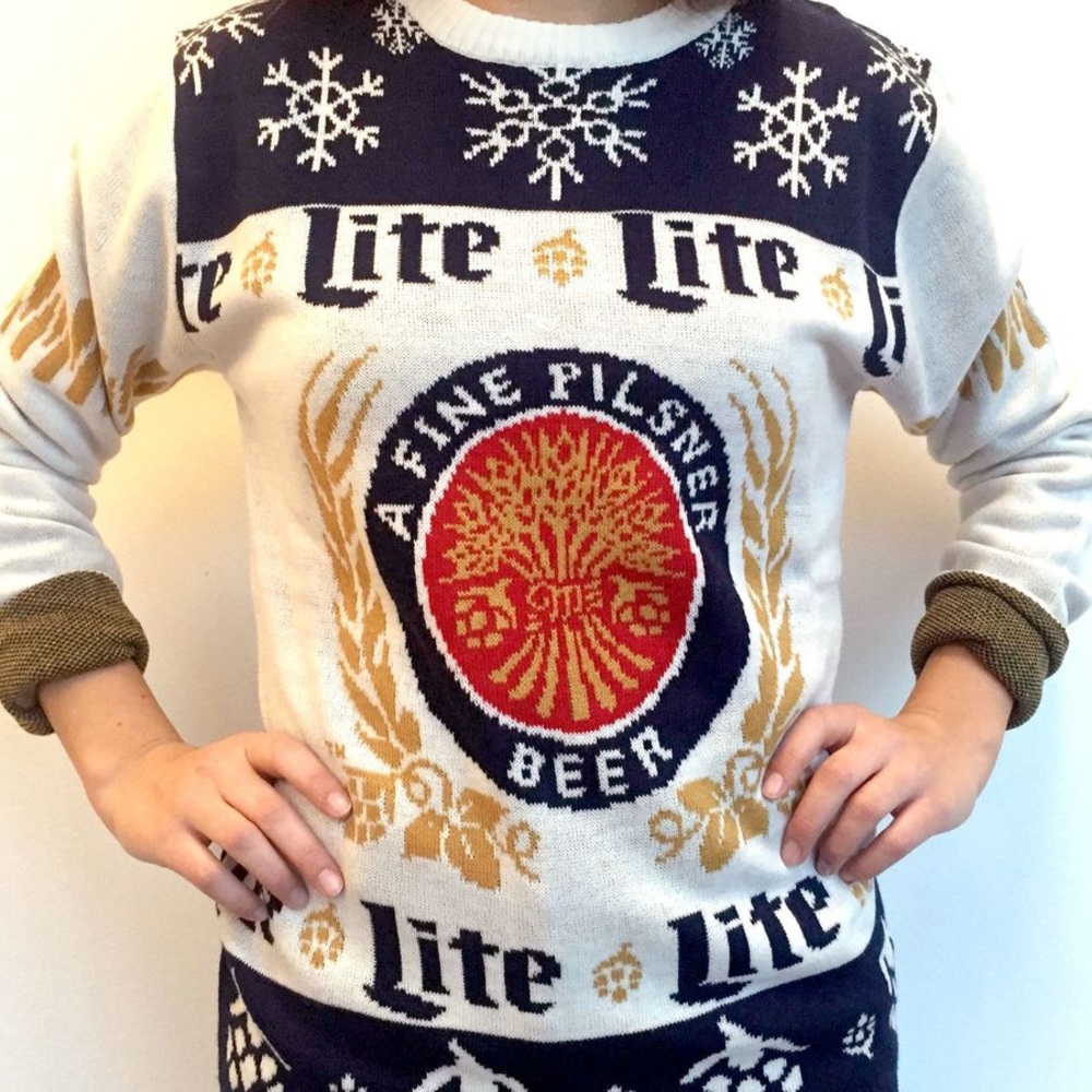 Miller Lite Christmas Sweater